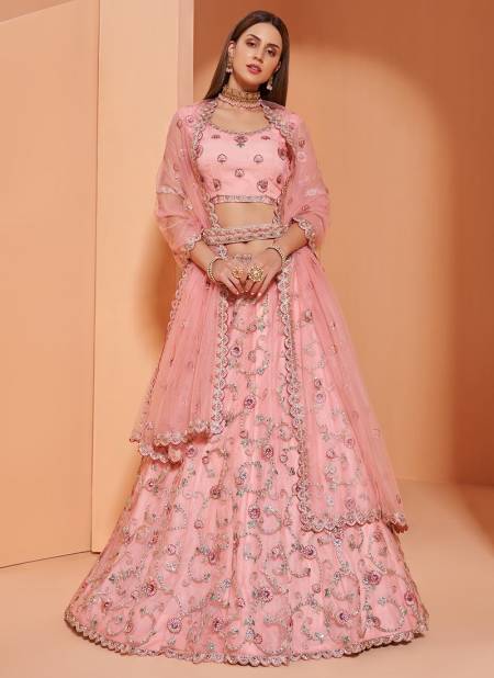 Pink Colour Latest Exclusive Wear Heavy Wedding Lehenga Choli Collection 1029